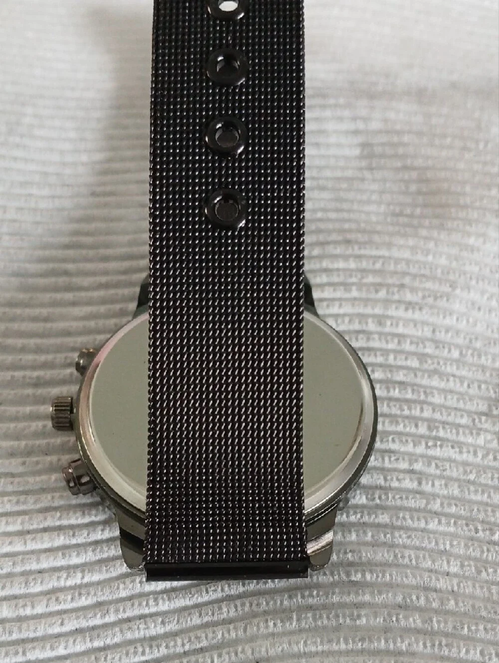 Black Men's Analog Watch - Black Strap